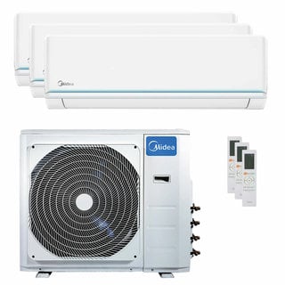 condizionatore midea evolution trial split 9000+9000+18000 btu inverter a++  unità esterna 8.2 kw 