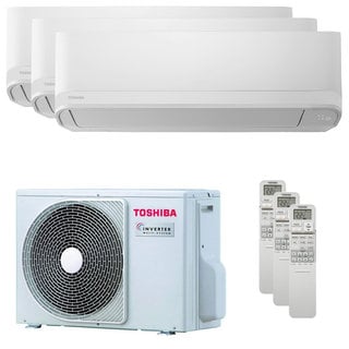 condizionatore toshiba seiya smart trial split 9000+9000+12000 btu inverter a+++ wifi unità esterna 5.2 kw 