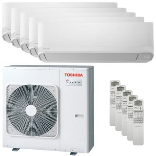 condizionatore toshiba seiya smart penta split 9000+9000+12000+12000+12000 btu inverter a++ wifi unità esterna 10 kw 