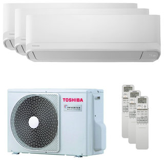 condizionatore toshiba seiya classic trial split 5000+9000+12000 btu inverter a+++  unità esterna 5.2 kw 