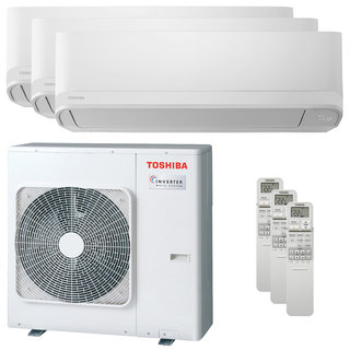 condizionatore toshiba seiya classic trial split 9000+12000+16000 btu inverter a+++  unità esterna 7 kw 