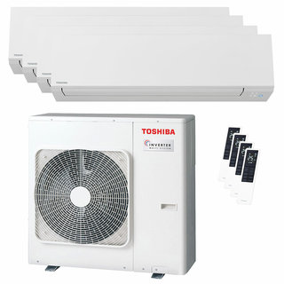 condizionatore toshiba shorai edge white quadri split 5000+5000+7000+16000 btu a++ wifi unità esterna 8 kw 