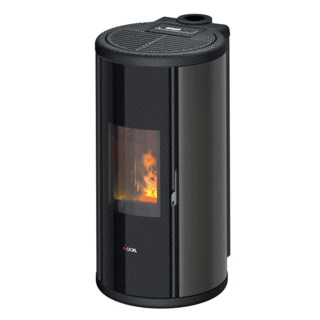 stufa a pellet cadel sound 5 up 5,5 kw ad aria wifi antracite