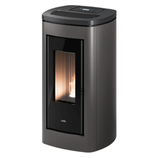 stufa a pellet cadel eclipse plus 11 10,5 kw ad aria canalizzata wifi titanium