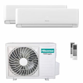 condizionatore hisense ecosense dual split 7000+18000 btu inverter a++ wifi unità esterna 6.3 kw 