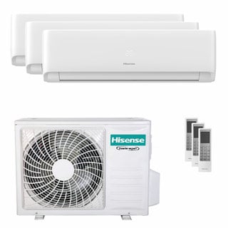 condizionatore hisense ecosense trial split 7000+7000+9000 btu inverter a++ wifi unità esterna 6.3 kw 