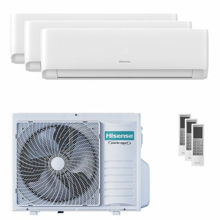 condizionatore hisense ecosense trial split 9000+12000+18000 btu inverter a++ wifi unità esterna 8 kw 