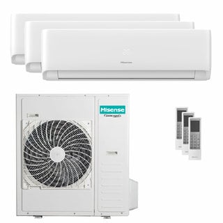 condizionatore hisense ecosense trial split 9000+9000+24000 btu inverter wifi unità esterna 12.5 kw 