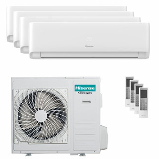 condizionatore hisense ecosense quadri split 7000+7000+18000+18000 btu inverter a++ wifi unità esterna 10 kw 