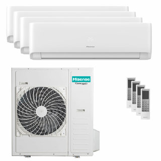 condizionatore hisense ecosense quadri split 7000+7000+7000+24000 btu inverter a++ wifi unità esterna 12.5 kw 