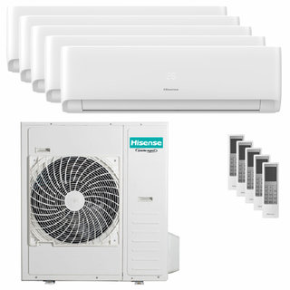 condizionatore hisense ecosense penta split 9000+9000+9000+9000+9000 btu inverter wifi unità esterna 12.5 kw 