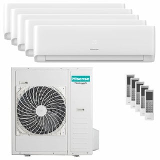 condizionatore hisense ecosense penta split 9000+9000+9000+12000+12000 btu inverter wifi unità esterna 12.5 kw 