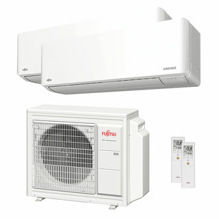 condizionatore fujitsu serie kmcg wifi dual split 9000+12000 btu inverter a++ wifi unità esterna 5.4 kw 