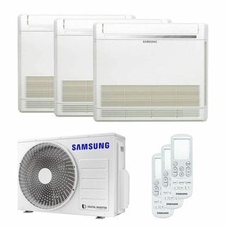 condizionatore samsung console trial split 9000+9000+12000 btu inverter a++ unità esterna 5,2 kw
