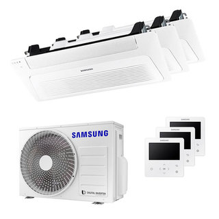 condizionatore samsung cassetta windfree 1 via trial split 9000+9000+12000 btu inverter a++ unità esterna 5,2 kw