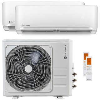 condizionatore clivet essential 2 dual split 12000+24000 btu inverter a++ unità esterna 10,5 kw