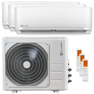 condizionatore clivet essential 2 trial split 12000+12000+24000 btu inverter a++ unità esterna 10,5 kw