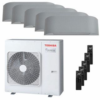 condizionatore toshiba haori penta split 9000+9000+9000+9000+9000 btu inverter a++ wifi unità esterna 10,0 kw