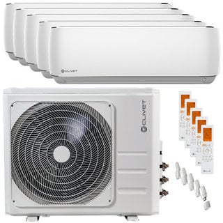 condizionatore clivet cristallo penta split 9000+9000+9000+9000+9000 btu inverter a++ wifi unità esterna 12,3 kw