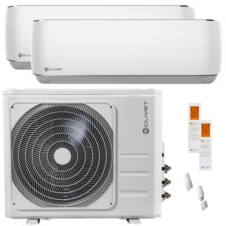 condizionatore clivet cristallo dual split 18000+18000 btu inverter a wifi unità esterna 12,3 kw