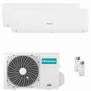 condizionatore hisense iq plus dual split 12000+12000 btu inverter a++ wifi unità esterna 5 kw 