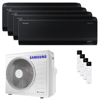condizionatore samsung windfree black quadri split 7000+7000+7000+7000 btu inverter a++ wifi unità esterna 8 kw 