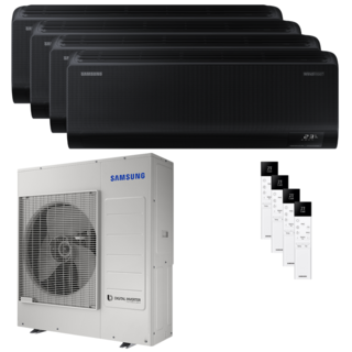 condizionatore samsung windfree black quadri split 9000+12000+12000+12000 btu inverter a++ wifi unità esterna 10 kw 