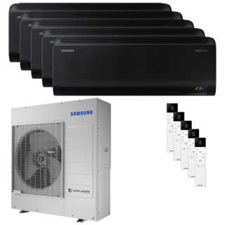 condizionatore samsung windfree black penta split 7000+7000+7000+7000+7000 btu inverter a++ wifi unità esterna 10 kw 