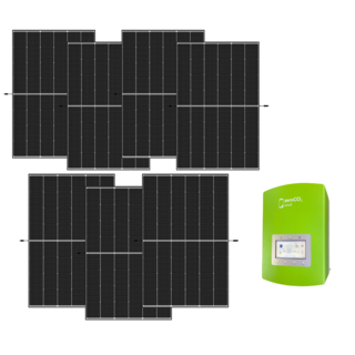 kit fotovoltaico 3 kw con 7 pannelli fotovoltaici trina solar 450 w + inverter energy 3 kw