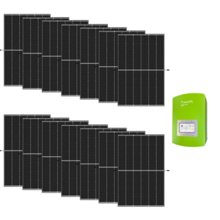 kit fotovoltaico 6 kw con 14 pannelli fotovoltaici trina solar 450 w + inverter energy 6 kw