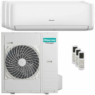condizionatore hisense hi-comfort 2025 trial split 7000+7000+24000 btu inverter a+ wifi unità esterna 12.5 kw 
