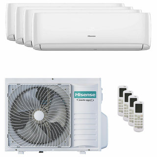 condizionatore hisense hi-comfort 2025 quadri split 7000+7000+9000+12000 btu inverter a++ wifi unità esterna 8 kw 