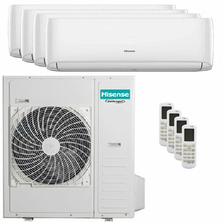 condizionatore hisense hi-comfort 2025 quadri split 7000+7000+7000+24000 btu inverter a++ wifi unità esterna 12.5 kw 