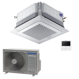 condizionatore samsung cassetta 4 vie mini windfree commerciale 9000 btu inverter a++ unità esterna 2,6 kw