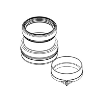 320x320 kit sdoppiato fisso scarico fumi tubi aria slash fumi 80 slash 80 mm sdoppiatore per caldaie a condensazione exclusive c e mynute x beretta