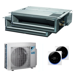 condizionatore daikin canalizzabile mini sky fdxm-f9 dual split 18000+18000 btu inverter a++ esterna 9 kw
