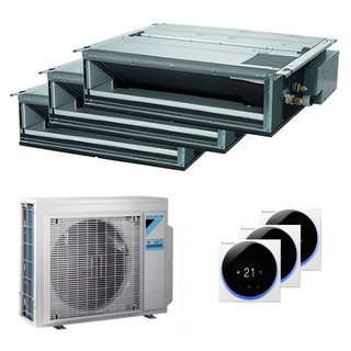 condizionatore daikin canalizzabile mini sky fdxm-f9 trial split 9000+12000+12000 btu inverter a++ esterna 6,8 kw