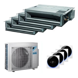 condizionatore daikin canalizzabile mini sky fdxm-f9 quadri split 9000+9000+9000+9000 btu inverter a++ esterna 6,8 kw