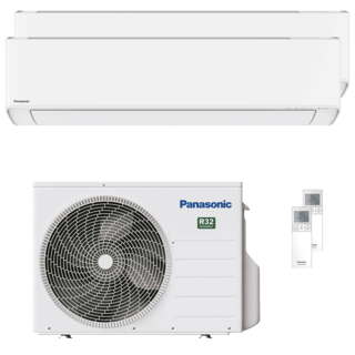 condizionatore panasonic etherea dual split 9000+12000 btu inverter a+++ wifi unità esterna 5 kw bianco opaco