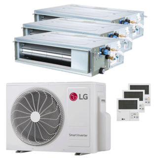 condizionatore lg canalizzabile cl trial split 9000+9000+9000 btu inverter a+++  unità esterna 5.3 kw 