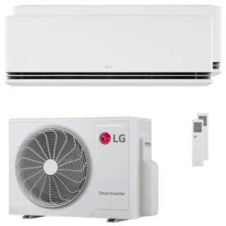 condizionatore lg dualcool deluxe ai dual split 12000+12000 btu inverter a+++ wifi unità esterna 5.3 kw 