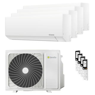 condizionatore beretta breva e quadri split 9000+9000+9000+9000 btu inverter a++  unità esterna 7.5 kw 