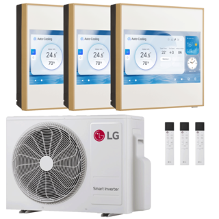 condizionatore lg artcool gallery lcd trial split 9000+9000+9000 btu inverter a+++ wifi unità esterna 6.15 kw 