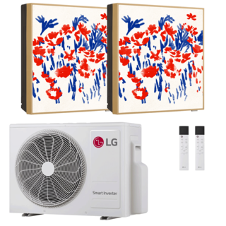 condizionatore lg artcool gallery photo dual split 9000+9000 btu inverter a+++ wifi unità esterna 4.1 kw 