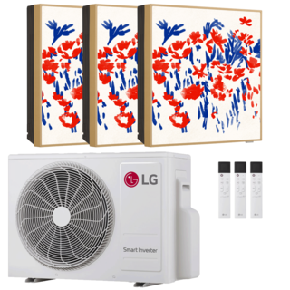 condizionatore lg artcool gallery photo trial split 9000+9000+9000 btu inverter a+++ wifi unità esterna 5.3 kw 