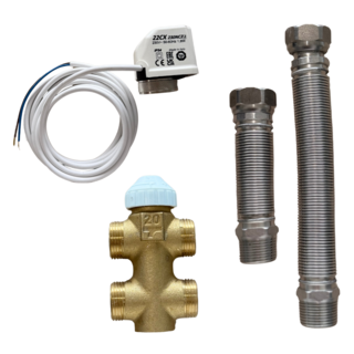 kit valvola a tre vie 3v2x per ventilconvettore clivet aura – attacchi acqua sinistra 3/4"