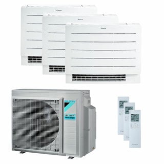 condizionatore daikin perfera floor trial split 7000+7000+18000 btu inverter a++ wifi unità esterna 5,2 kw