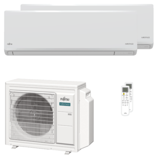 condizionatore fujitsu serie kn wifi dual split 12000+12000 btu inverter a++ wifi unità esterna 5.4 kw 