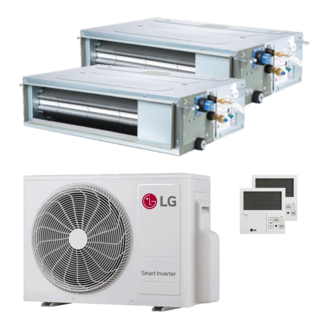 condizionatore lg canalizzabile cl dual split 9000+12000 btu inverter a+++  unità esterna 4.1 kw 
