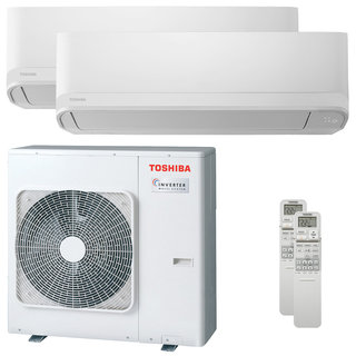 condizionatore toshiba seiya classic 2025 dual split 5000+24000 btu inverter a+++  unità esterna 7 kw 